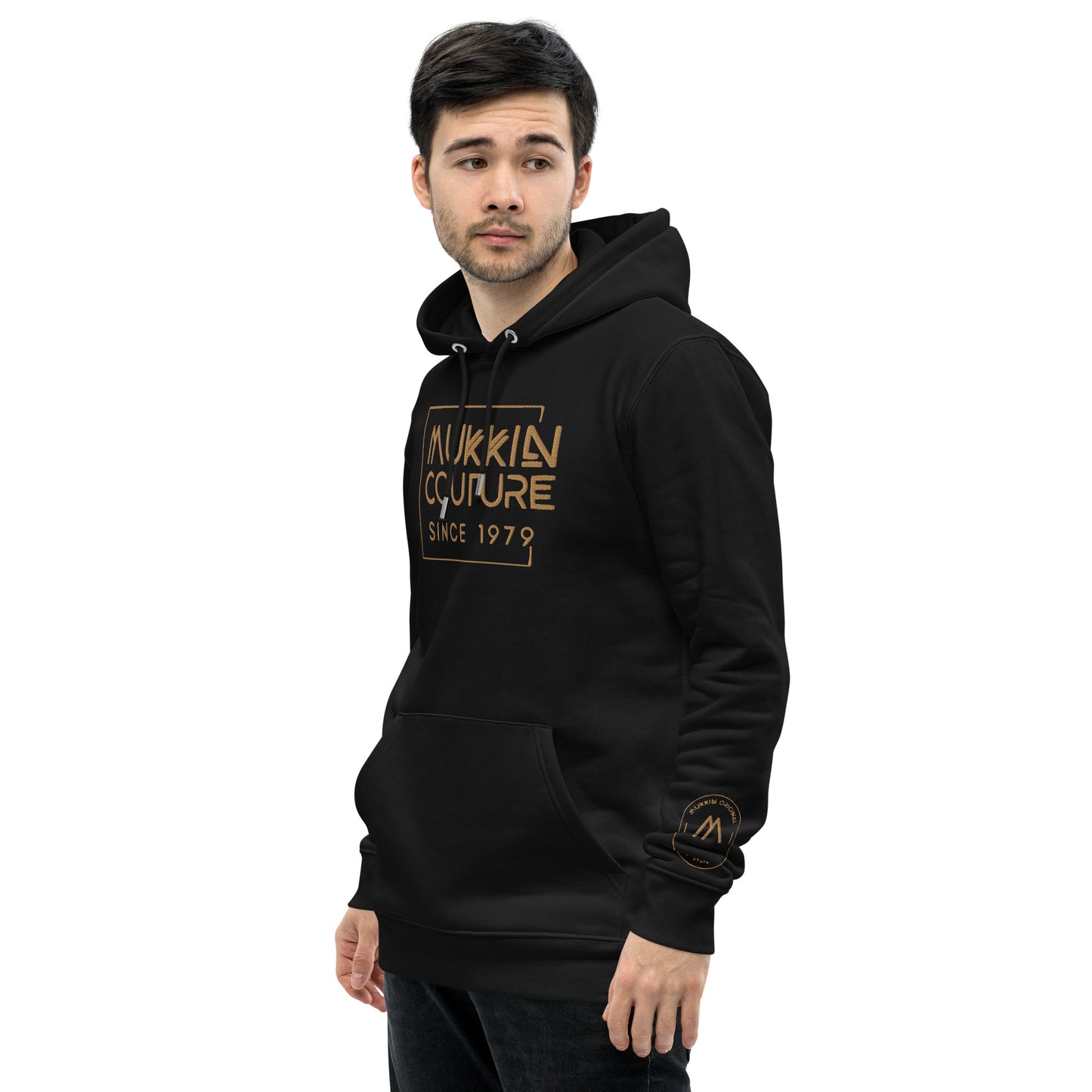 Sudadera con capucha eco con logo bordado